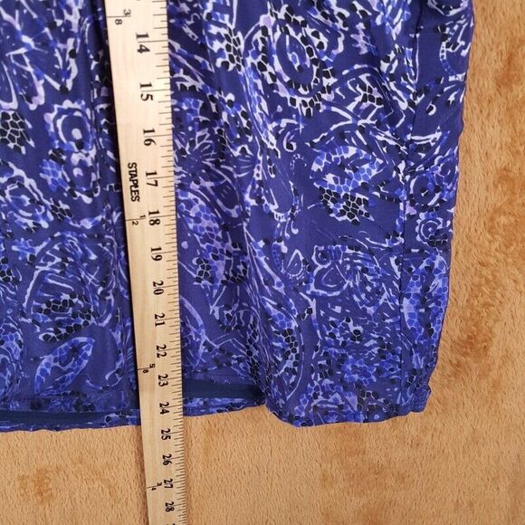 GREYLIN Womens Top XS Purple Pullover Tank Flowy Lined Chiffon 100% Silk - Picture 8 of 9